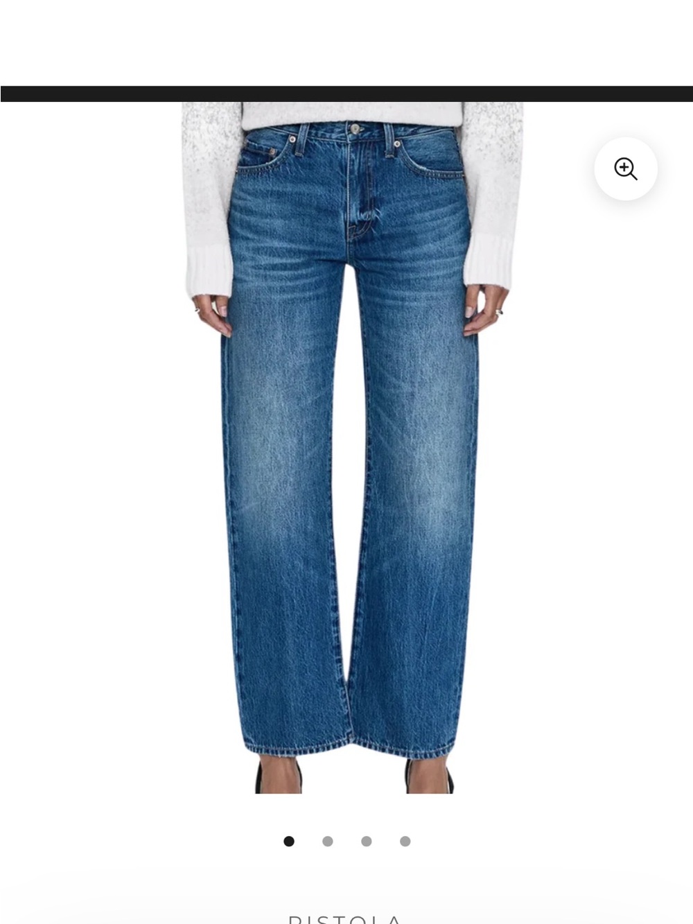 Pistola Lexi midrise  bowed straight jean-  transcend wash